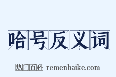 哈号反义词是什么意思的图片